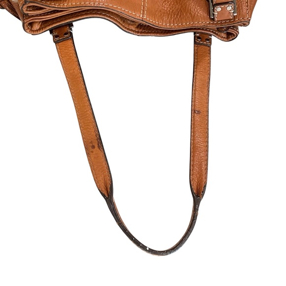 Vintage Fossil Brown Leather Shoulder Bag Tote Purse Classic Everyday Handbag - Picture 7 of 16